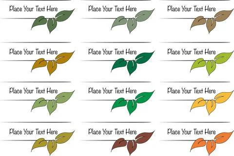 Vector set: calligraphic leaf design elements and page decoration Stock Illustration