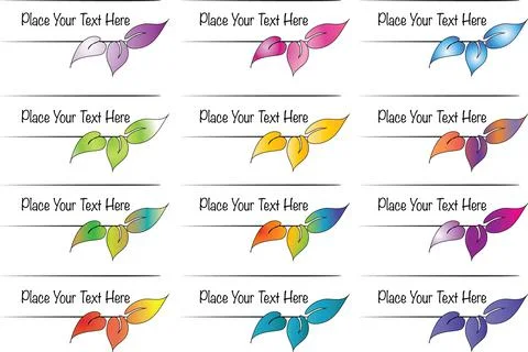 Vector set: calligraphic leaf design elements and page decoration Stock Illustration