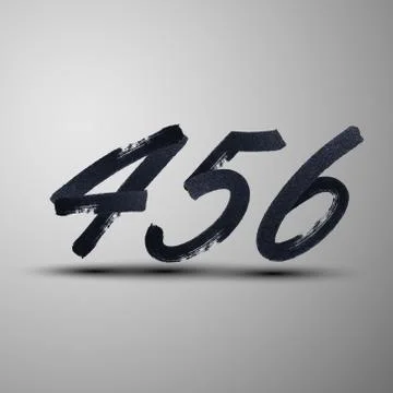 Vector set of calligraphic marker or ink numbers Stock Illustration