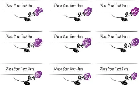 Vector set: calligraphic rose design elements and page decoration Illustrazione stock