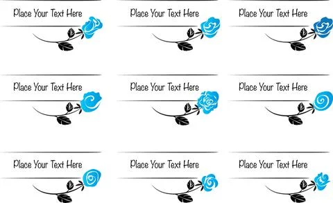 Vector set: calligraphic rose design elements and page decoration Stock Illustration