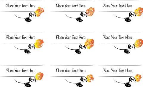 Vector set: calligraphic rose design elements and page decoration Stock Illustration