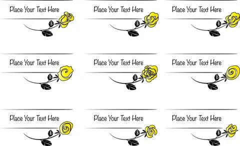 Vector set: calligraphic rose design elements and page decoration Stock Illustration