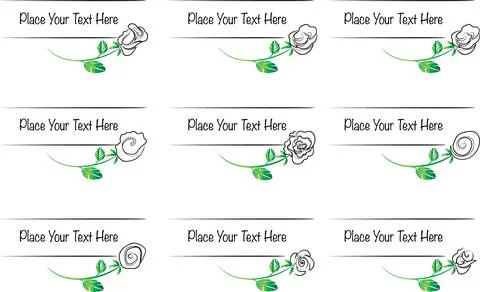 Vector set: calligraphic rose design elements and page decoration Stock Illustration