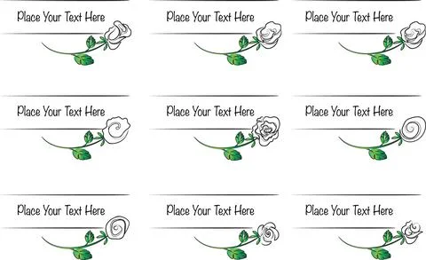 Vector set: calligraphic rose design elements and page decoration Stock Illustration