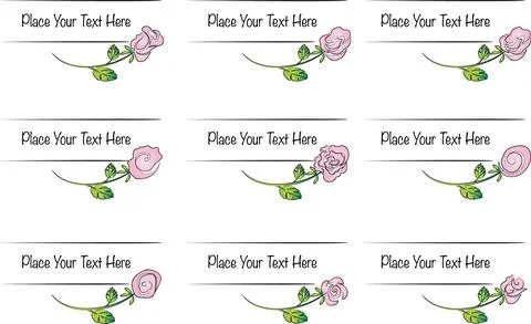 Vector set: calligraphic rose design elements and page decoration Stock Illustration