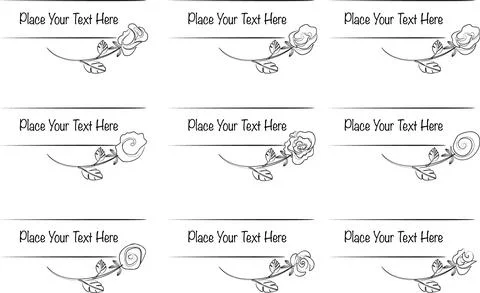 Vector set: calligraphic rose design elements and page decoration Stock Illustration