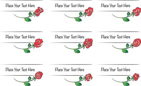 Vector set: calligraphic rose design elements and page decoration Stock Illustration