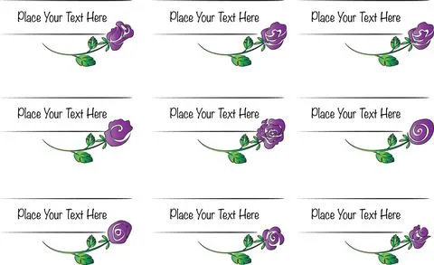 Vector set: calligraphic rose design elements and page decoration Stock Illustration