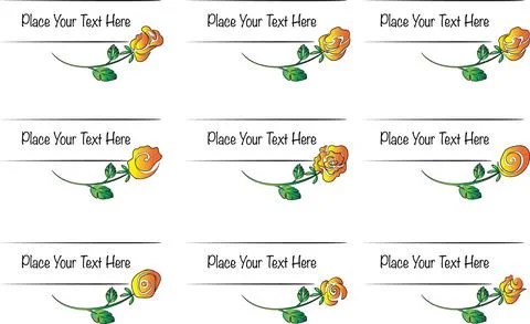 Vector set: calligraphic rose design elements and page decoration Stock Illustration