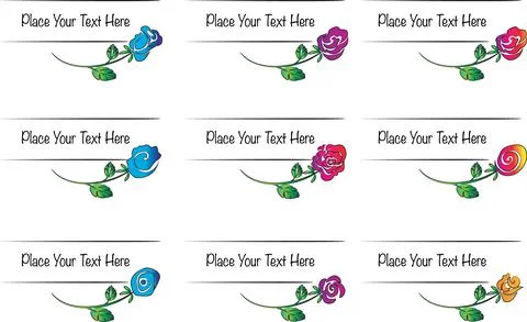 Vector set: calligraphic rose design elements and page decoration Stock Illustration