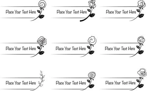 Vector set: calligraphic rose design elements and page decoration Stock Illustration