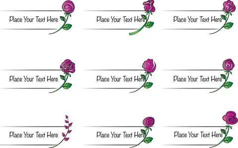 Vector set: calligraphic rose design elements and page decoration Stock Illustration