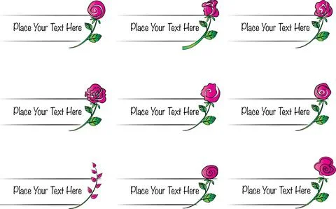 Vector set: calligraphic rose design elements and page decoration Stock Illustration