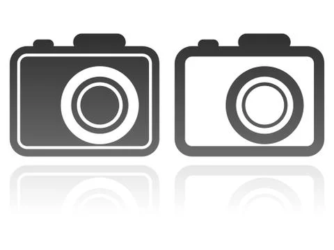Vector set of camera icons Stock Illustration