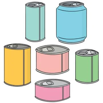 Vector set of can Illustrazione stock