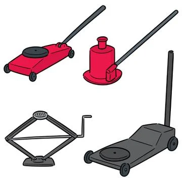 Vector set of car jack Stock Illustration