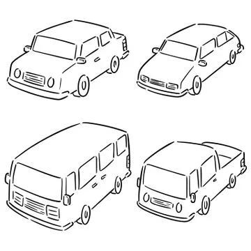 Vector set of cars Stock Illustration