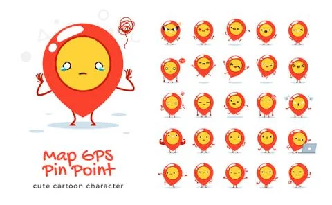 Vector set of cartoon images of Stock Illustration