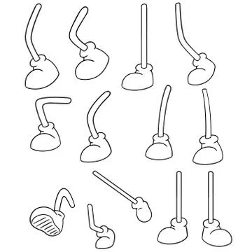 Vector set of cartoon leg Stock Illustration