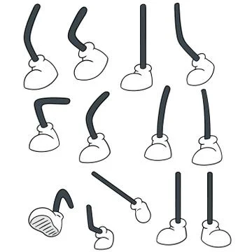 Vector set of cartoon leg Stock Illustration