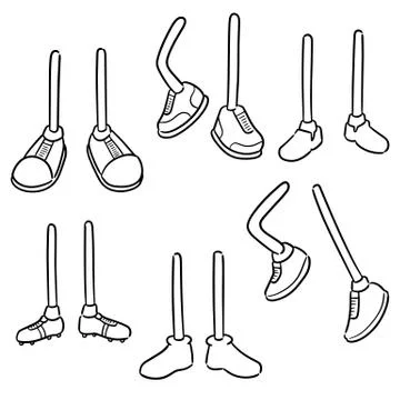 Vector set of cartoon leg Stock Illustration
