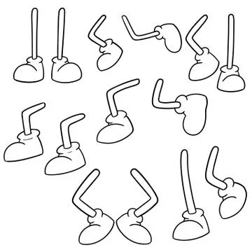 Vector set of cartoon leg Stock Illustration