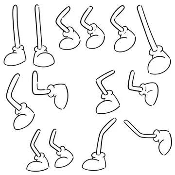 Vector set of cartoon leg Stock Illustration