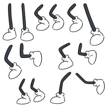 Vector set of cartoon leg Stock Illustration