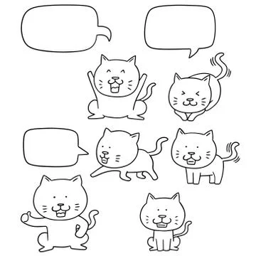 Vector set of cat Stock Illustration