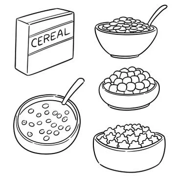Vector set of cereal Stock Illustration