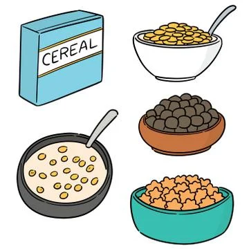 Vector set of cereal Stock Illustration