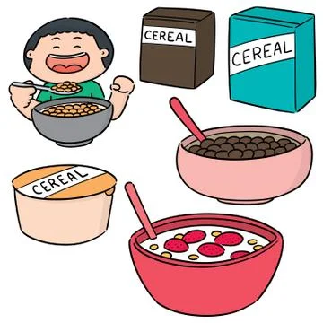 Vector set of cereal Stock Illustration