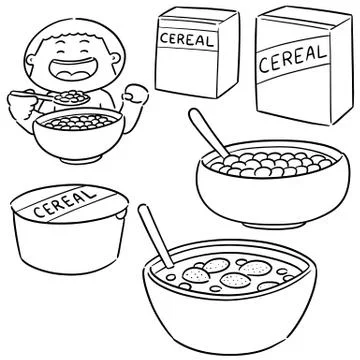 Vector set of cereal Stock Illustration