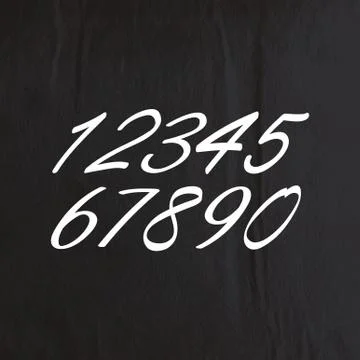 Vector set of chalk sketched characters on black paper texture Stock Illustration