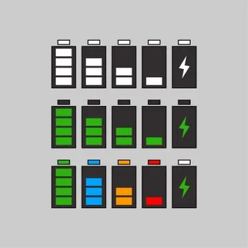 Vector set charging Stock Illustration