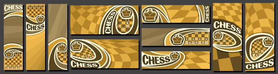 Vector set of Chess Banners Stock Illustration