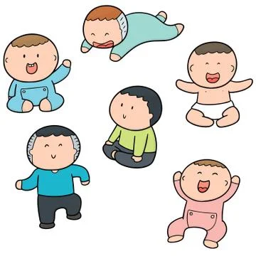 Vector set of children Stock Illustration