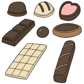 Vector set of chocolate Stock Illustration