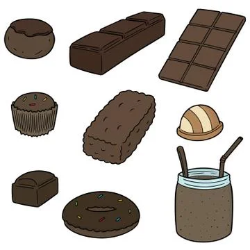 Vector set of chocolate Stock Illustration