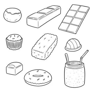 Vector set of chocolate Stock Illustration