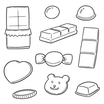 Vector set of chocolate Stock Illustration