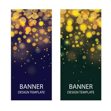 Vector set of christmas banners Stock Illustration