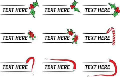 Vector set: Christmas calligraphic design elements and page decoration Stock Illustration