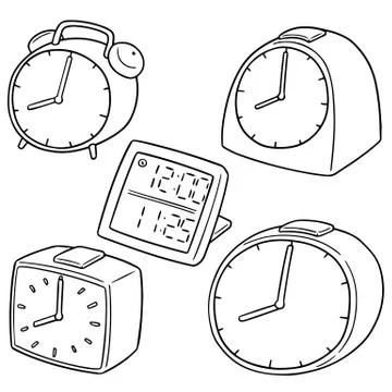 Vector set of clock Stock Illustration