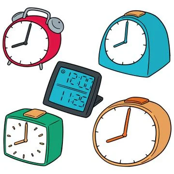 Vector set of clock Stock Illustration
