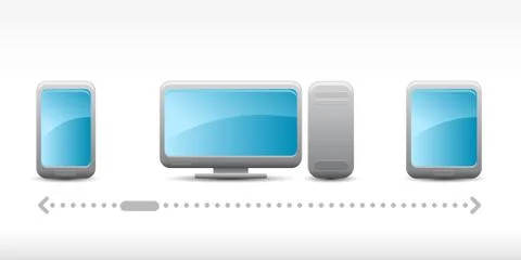 Vector set of cloud computing icons Stock Illustration