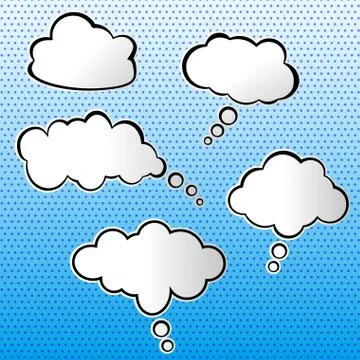 Vector set of clouds 스톡 일러스트