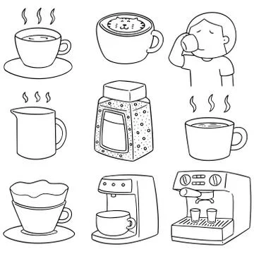 Vector set of coffee Stock Illustration