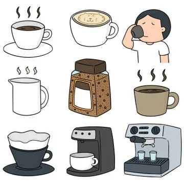 Vector set of coffee Stock Illustration